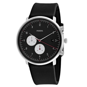 Watch strap Fossil FS5484 Silicone Black 22mm